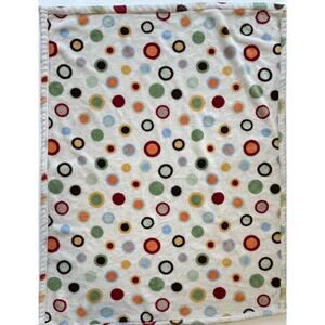 Tiddliwinks Polka Dots Circles White Red Green Baby Kids Blanket Security Lovey